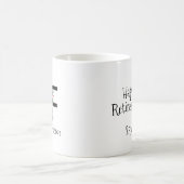 Mug de café de retraite avec monogramme de fleurs  (Centre)
