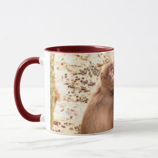 Mug de café de singes soyeux (Gauche)