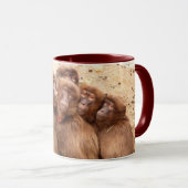 Mug de café de singes soyeux (Devant droit)