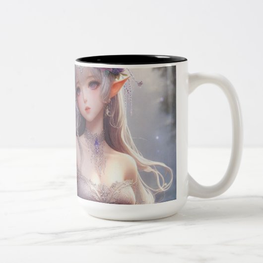 Mug de café de style royal orné d'or de luxe (Droit)