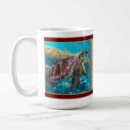 Mug de café de tortue verte (Gauche)