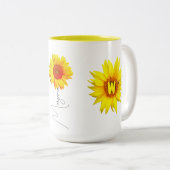 Mug de café de tournesol inspiré (citations unique (Devant droit)