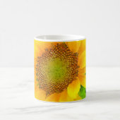 Mug de café de tournesol jaune clair et gai (Centre)