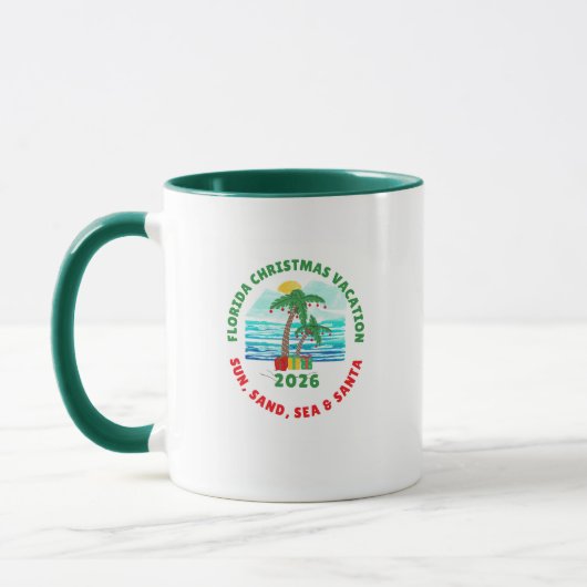 Mug de café de vacances de Noël en Floride (Gauche)