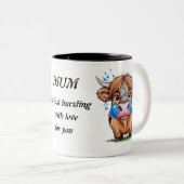 Mug de café de vache Highland (Devant droit)