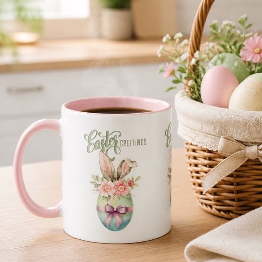 Mug de café de vœux de Pâques
