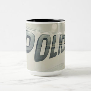 Mug de café de voiture de la police