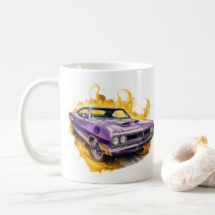 Mug de café de voiture musculaire