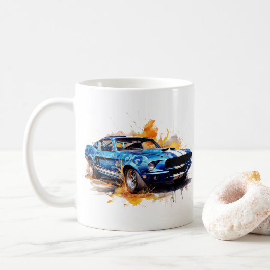 Mug de café de voiture musculaire (Avec donut)
