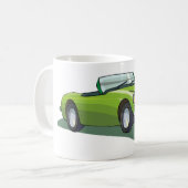 Mug de café de voiture verte convertible rétro (Devant gauche)