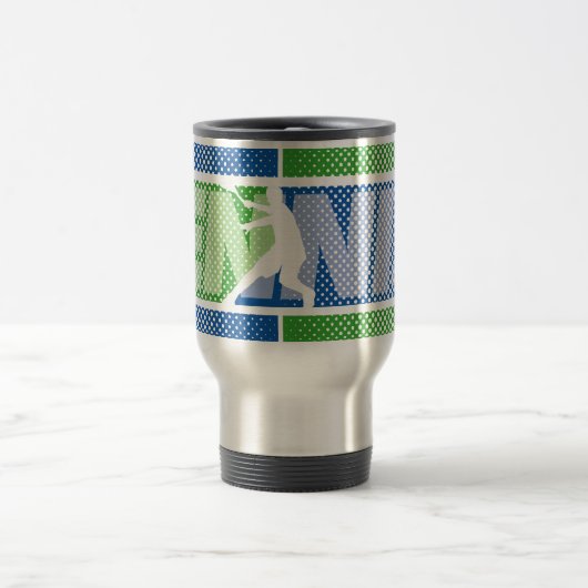 Mug de café de voyage de tennis avec design cool (Centre)