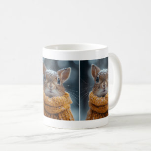 Mug de café d'écureuil d'hiver