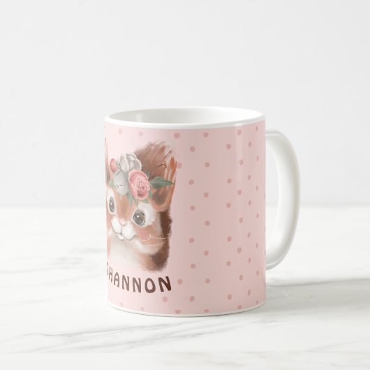 Mug de café d'écureuil en bois (Devant droit)