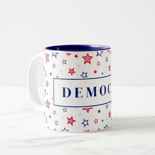 Mug de café démocrate (Devant gauche)