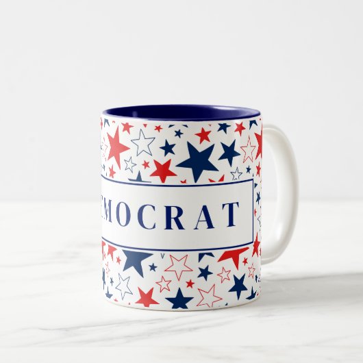 Mug de café démocrate (Devant droit)