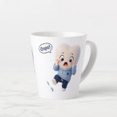 Mug de café dentaire Cute Tooth Oops Moment (Angle droit)