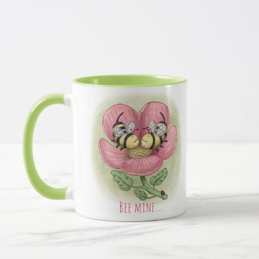 Mug de café des abeilles romantiques (Gauche)