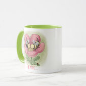 Mug de café des abeilles romantiques (Devant gauche)
