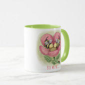 Mug de café des abeilles romantiques (Devant droit)