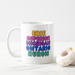 Mug de café des Grands Lacs de Michigan Rainbow Te