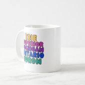 Mug de café des Grands Lacs de Michigan Rainbow Te (Devant gauche)