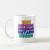 Mug de café des Grands Lacs de Michigan Rainbow Te (Gauche)