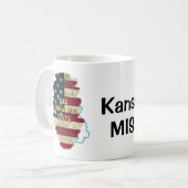 Mug de café d'état du Missouri personnalisé (Devant gauche)