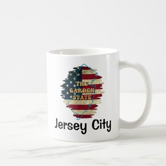 Mug de café d'état New Jersey personnalisé (Droite)