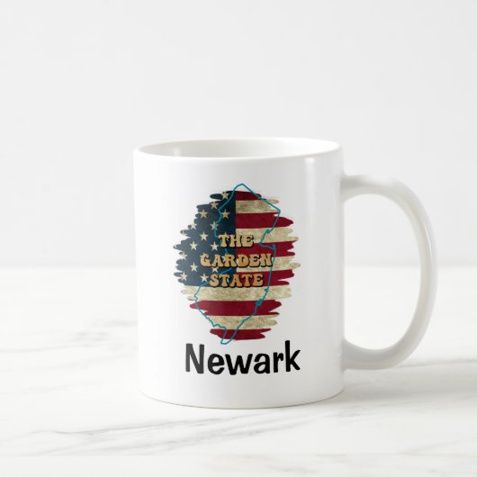 Mug de café d'état New Jersey personnalisé (Droite)