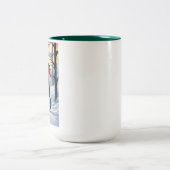Mug de café d'hiver | Tasse avec un cheval dans la (Centre)