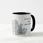 Mug de café d'hiver vintage (Devant droit)