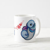 Mug de café Dolphin Abstrait (Devant droit)