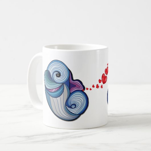 Mug de café Dolphin Abstrait (Devant gauche)