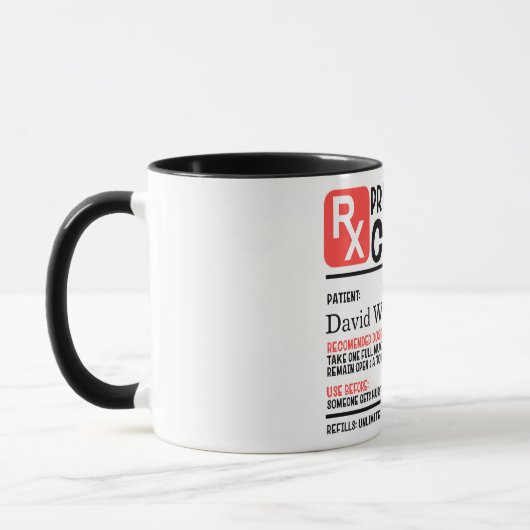 Mug de café d'ordonnance personnalisée (Gauche)