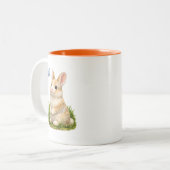 Mug de café double face avec joli lapin (Devant gauche)