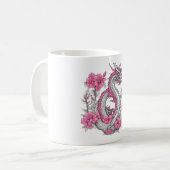 Mug de café Dragon Fleur (Devant gauche)
