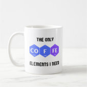 Mug De Café Drôle Avec Éléments De Table Périodiqu (Gauche)