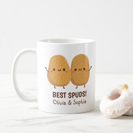 Mug de café drôle avec les meilleurs tubercules le (Avec donut)
