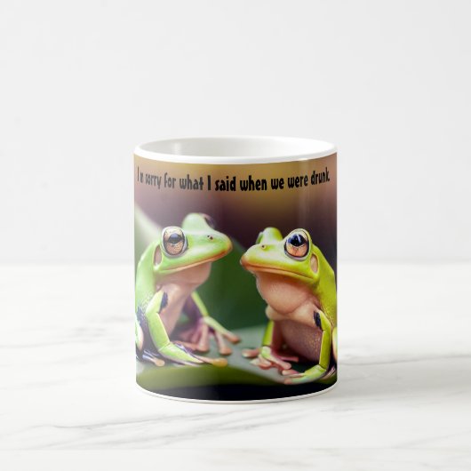 Mug de café drôles de grenouilles ivres (Centre)