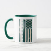 Mug de café du drapeau au trèfle des Américains d' (Gauche)