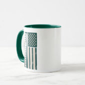 Mug de café du drapeau au trèfle des Américains d' (Devant gauche)