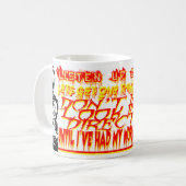 Mug de café du matin agressive avec des squelettes (Devant gauche)