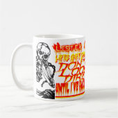 Mug de café du matin agressive avec des squelettes (Gauche)