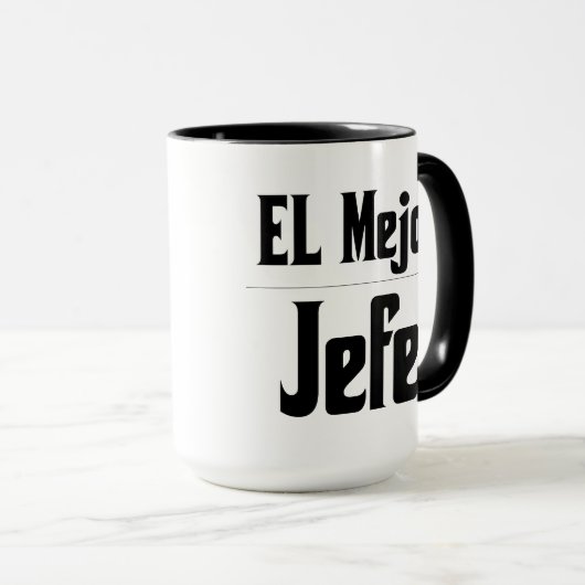 Mug de café El Mejor Jefe (Devant droit)