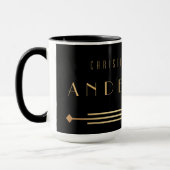 Mug de café élégant de Noël Art déco (Gauche)