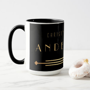 Mug de café élégant de Noël Art déco