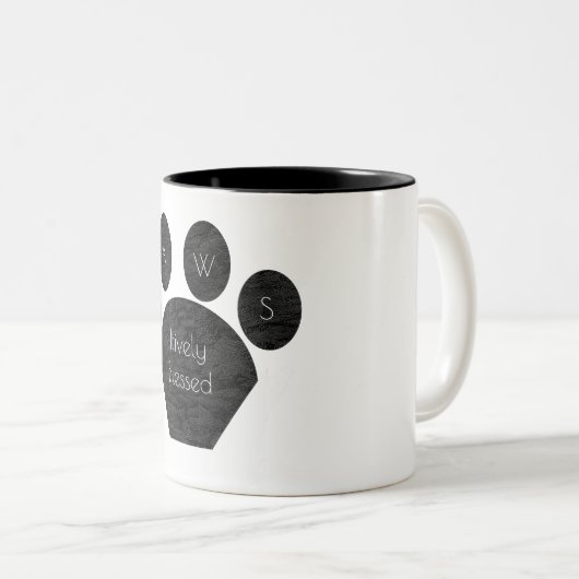 Mug de café Empreinte de patte pour animaux de com (Devant droit)