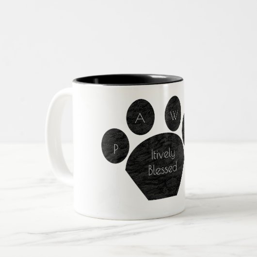 Mug de café Empreinte de patte pour animaux de com (Devant gauche)