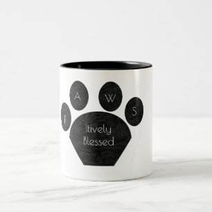 Mug de café Empreinte de patte pour animaux de com