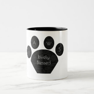 Mug de café Empreinte de patte pour animaux de com